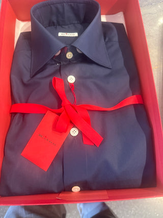 Kiton Navy Dress Shirt