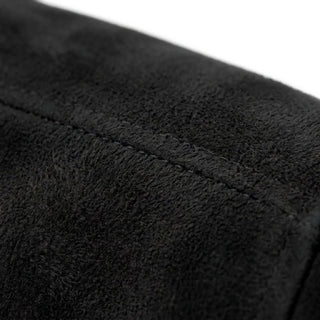 Black Alcantara collar close-up