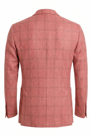 Sartorio Virgin Wool-Silk-Linen Windowpane Sport Jacket — AI studio photo