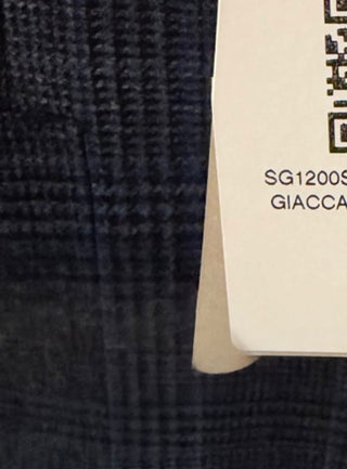 Sartorio Navy Glen Check Virgin Wool-Silk-Linen Sport Jacket