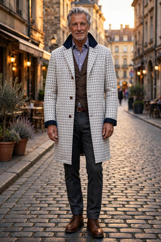 Kired by Kiton Peak Cotton Reversible Overcoat