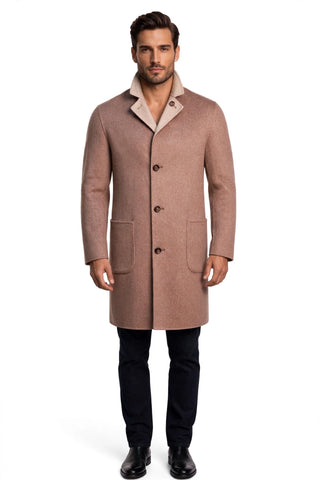 Light Brown PARANA1 overcoat on model