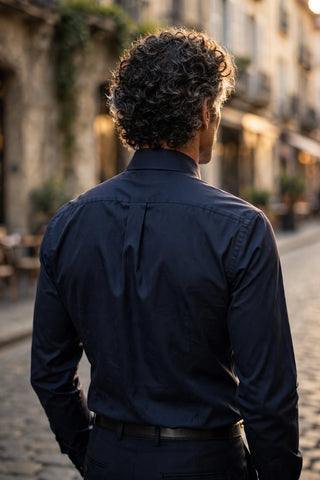 Kiton Navy Dress Shirt
