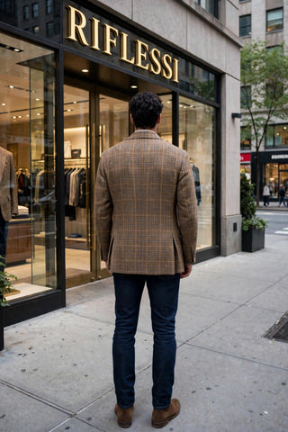 Sartorio Glen Check Virgin Wool-Silk-Linen Sport Jacket