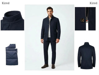 Navy Kired coat details
