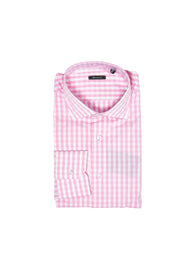 Sartario Napoli by KITON Pink Plaid  Shirt