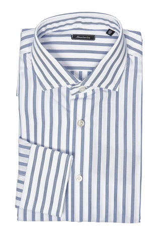 Sartorio White Striped Cotton Shirt