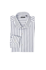 Sartorio Napoli by KITON White/Blue Striped Shirt