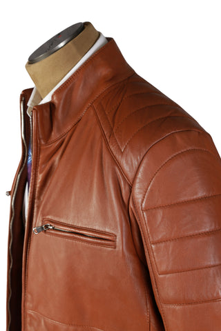 Eleventy Brown Leather Jacket