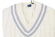 Fedeli Merino Wool V-Neck Varsity Sweater Vest