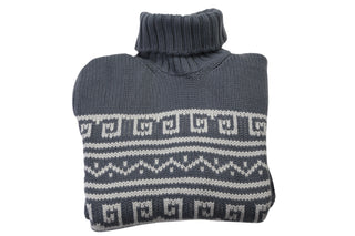 Manrico Dark-Grey Pattern Cashmere Sweater