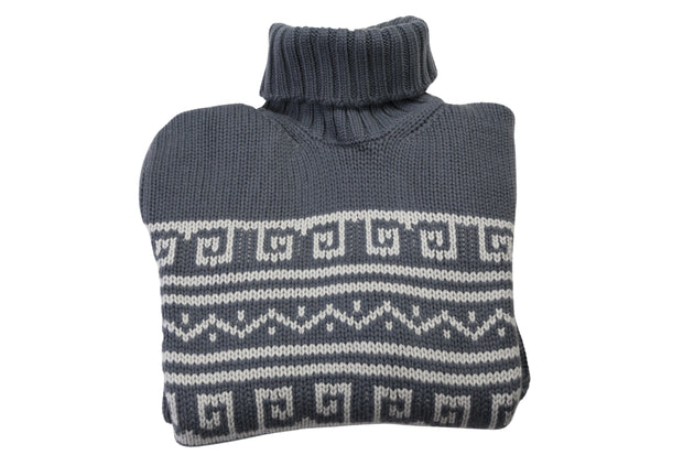 Manrico Cashmere Dark-Grey Pattern Sweater