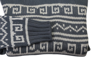 Manrico Dark-Grey Pattern Cashmere Sweater