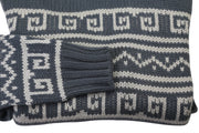 Manrico Cashmere Dark-Grey Pattern Sweater