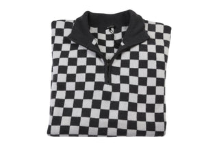 Manrico  Black/ White Checkered Cashmere Sweater