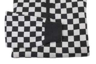 Manrico  Black/White Checkered Cashmere Sweater