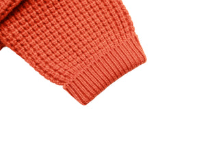 Manrico Orange Quarter Button Cashmere Sweater