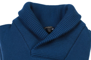 Manrico Blue Cashmere Turtle Neck Sweater