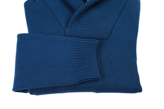 Manrico Blue Cashmere Turtle Neck Sweater