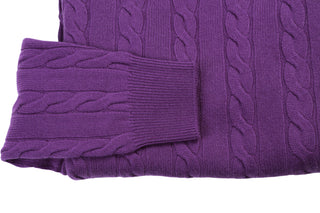 Manrico Purple Cashmere Crewneck Sweater