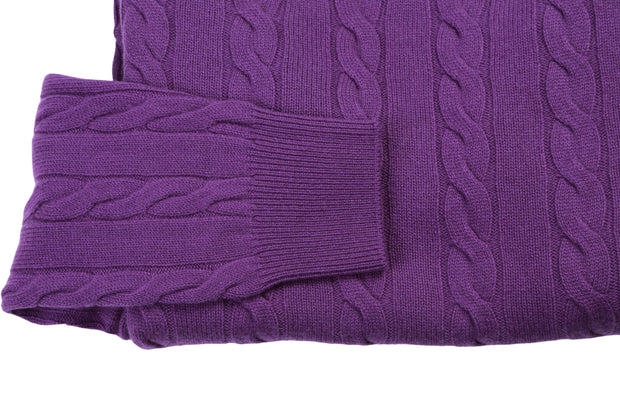Manrico Cashmere Purple Crewneck Sweater