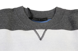 Manrico Grey Striped Cashmere Sweater