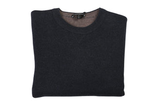 Manrico Dark-Brown Crewneck Cashmere Sweater