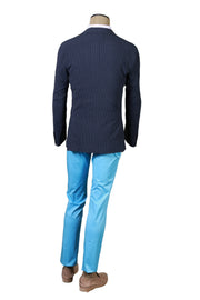 Fiore Di Napoli Dark-Blue Gingham Wool Sport Jacket