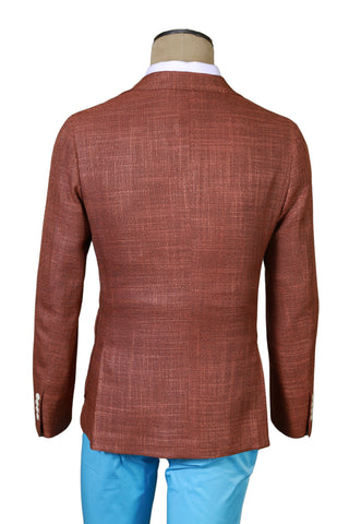 Fiore Di Napoli Brown Birdseye Wool-Silk Sport Jacket