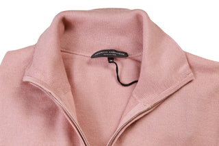 Manrico Mellow-Rose Cashmere Zip-up Sweater