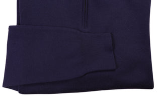 Manrico Dark-Purple Solid Cashmere Zip-up Sweater