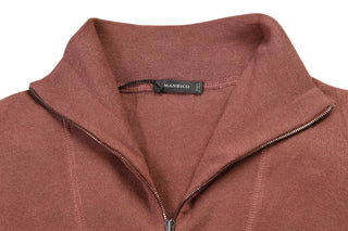 Manrico Red Zip-up Sweater