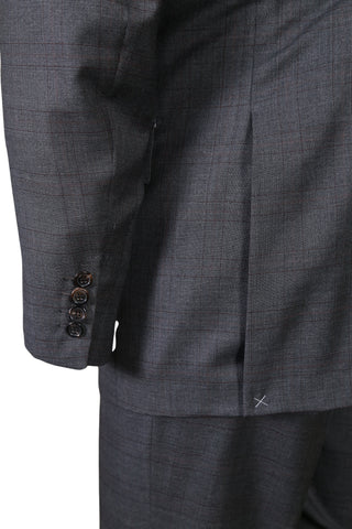 Brioni Dark-Grey Plaid Wool Suit