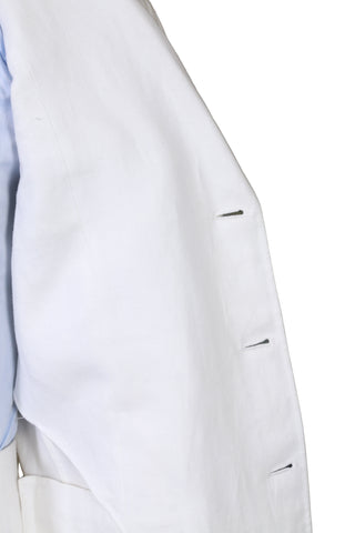 Brioni White Solid Linen Suit