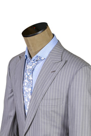 Brioni Light Grey Striped Suit