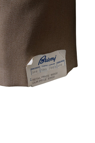 Brioni Beige Solid Wool-Cotton Suit