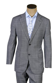 Brioni Plaid Grey Suit