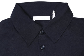 Manrico Black Long Sleeve Cashmere Polo