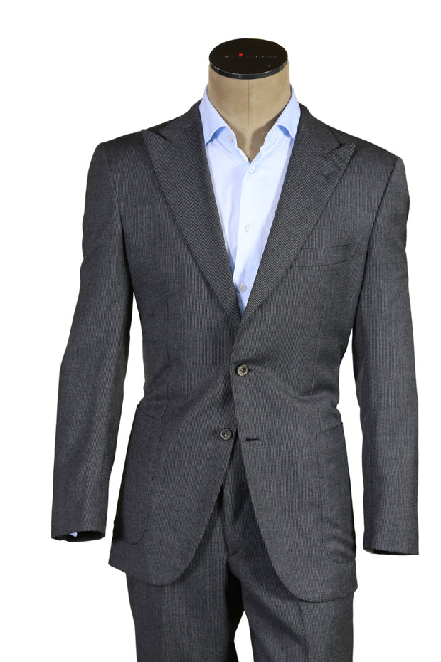 Brioni Striped Dark Grey Suit