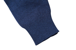 Manrico Blue  Long Sleeve Cashmere Polo