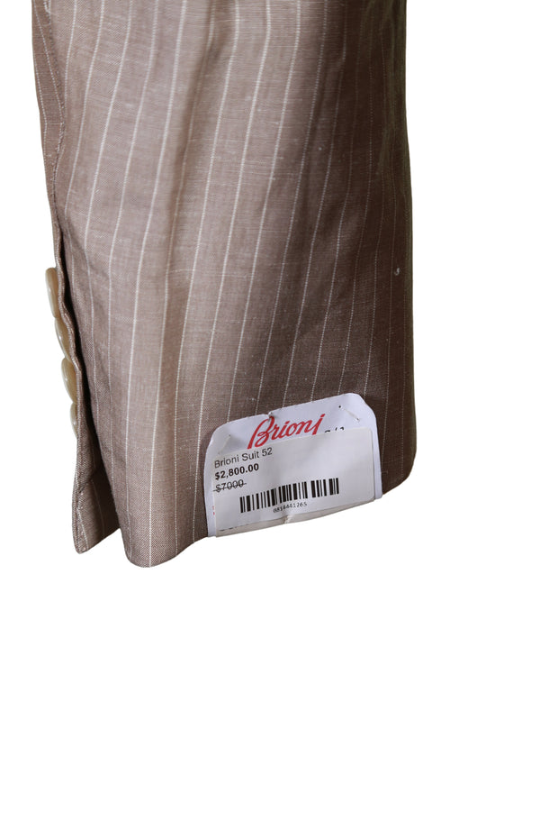 Brioni Brown Striped Suit