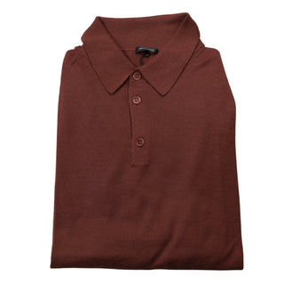 Manrico Brown Long Sleeve Cashmere Polo