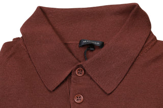 Manrico Brown Long Sleeve Cashmere Polo