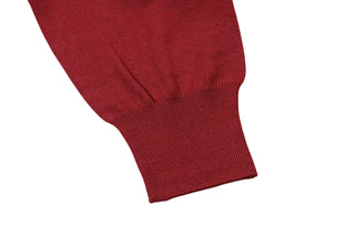 Manrico Red Long Sleeve Cashmere Polo
