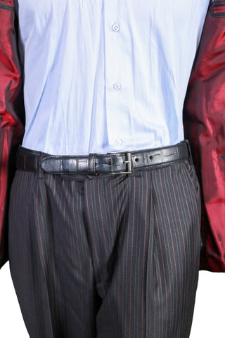 Brioni Dark-Grey Striped Wool Suit