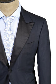 Kiton Dark-Blue Striped Suit Tuxedo