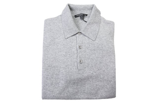 Manrico Grey Long Sleeve Cashmere Polo