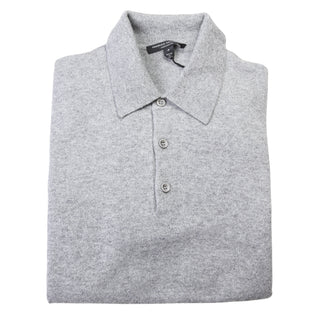 Manrico Grey Long Sleeve Cashmere Polo