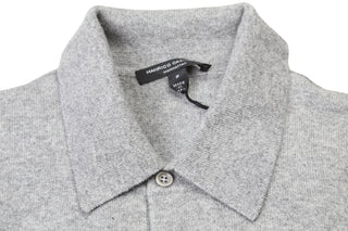 Manrico Grey Long Sleeve Cashmere Polo