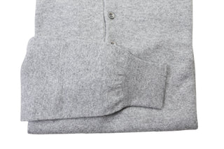 Manrico Grey Long Sleeve Cashmere Polo